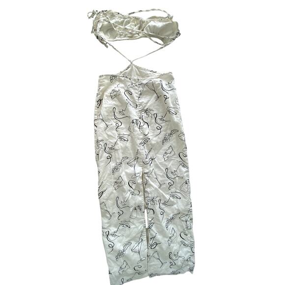 Peppermayo Womens Cutout Strappy Linen Maxi Dress Size 4 - Picture 2 of 7